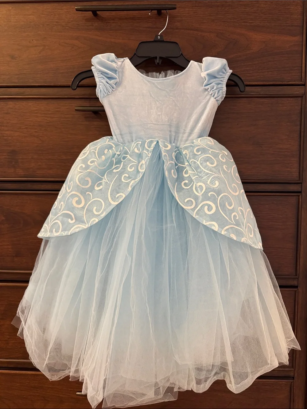Light Blue Girls' Princess Tulle Costume Dress, 3-5y